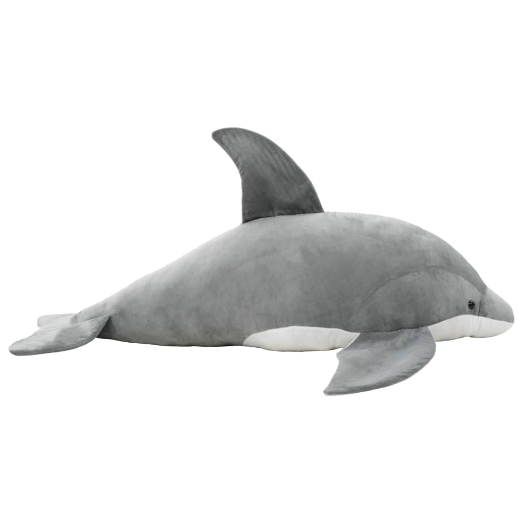 Golfinho de peluche cinzento