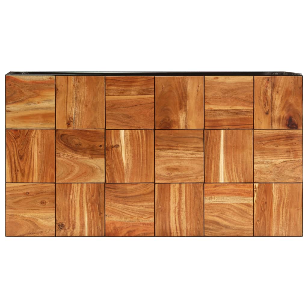Mesa de centro 110x60x40 cm madeira acácia maciça e aço