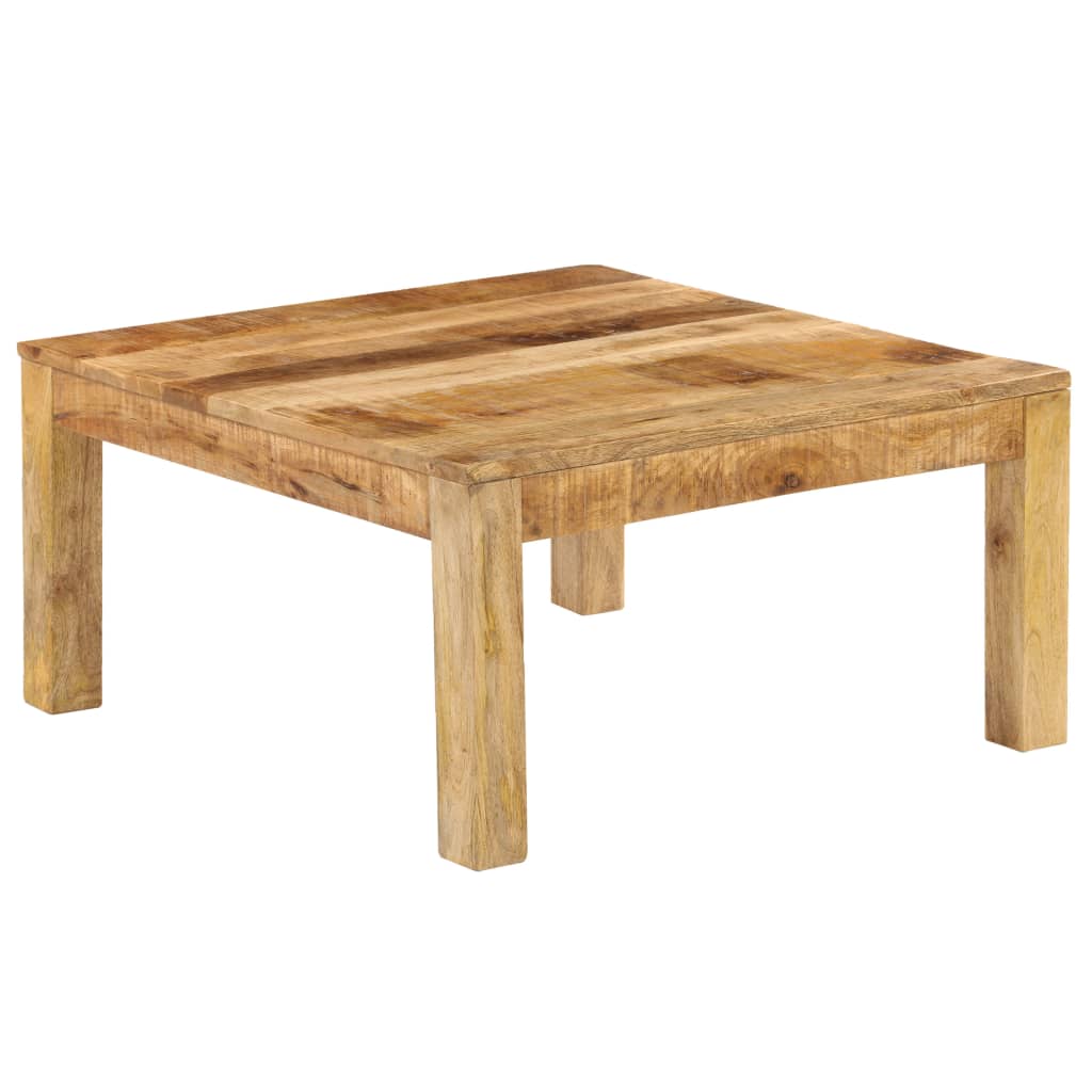 Mesa de centro em madeira de mangueira maciça 80x80x40cm