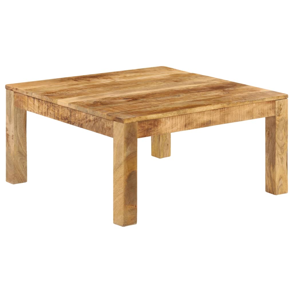 Mesa de centro em madeira de mangueira maciça 80x80x40cm
