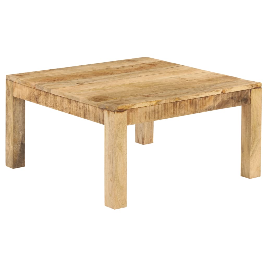 Mesa de centro em madeira de mangueira maciça 80x80x40cm
