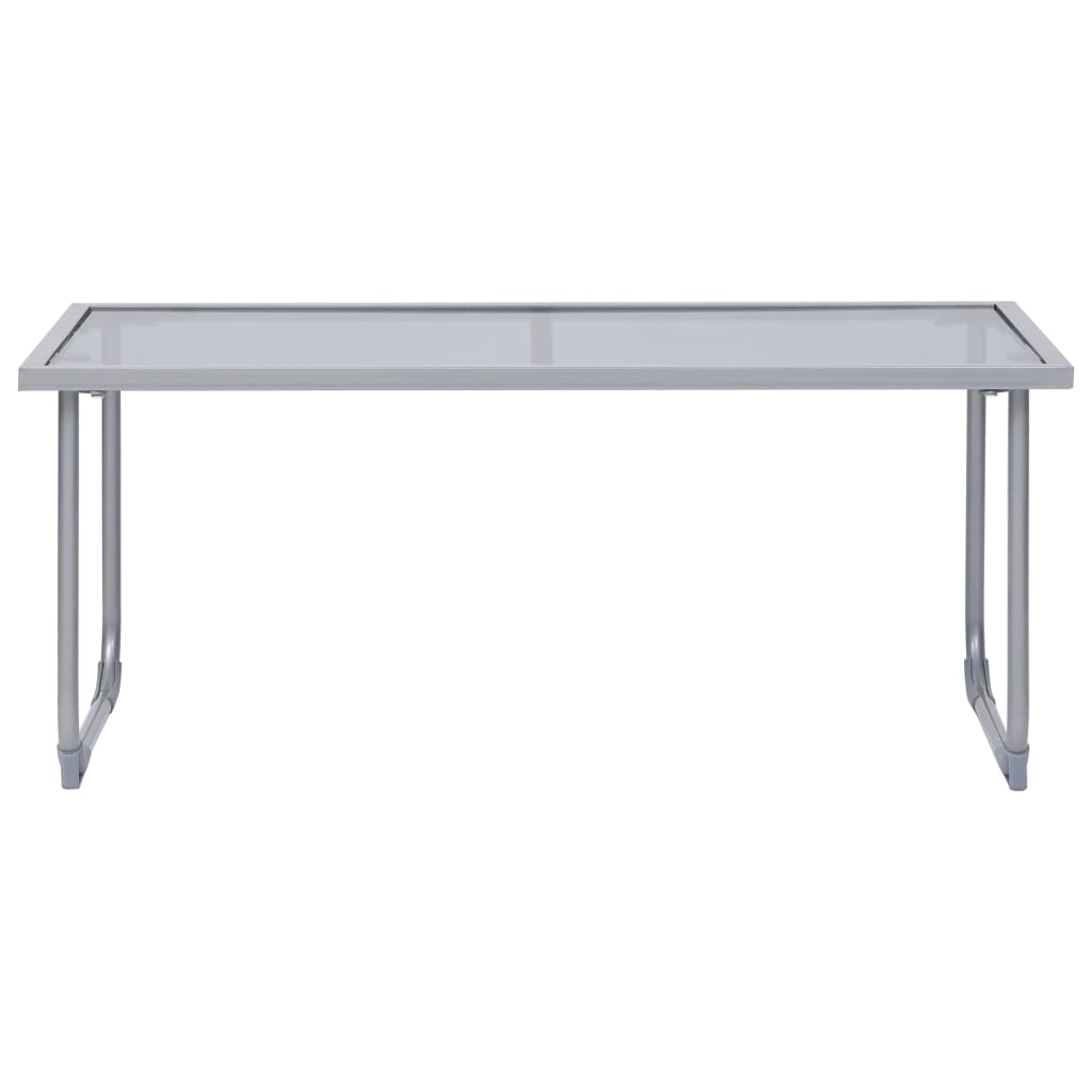 4 pcs conjunto lounge para jardim tecido e aço preto