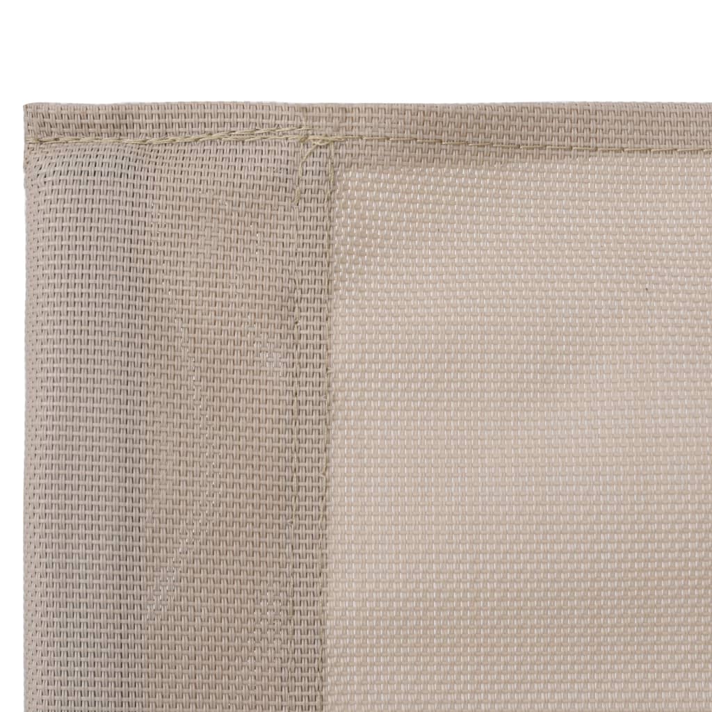 4 pcs conjunto lounge para jardim tecido e aço cor creme