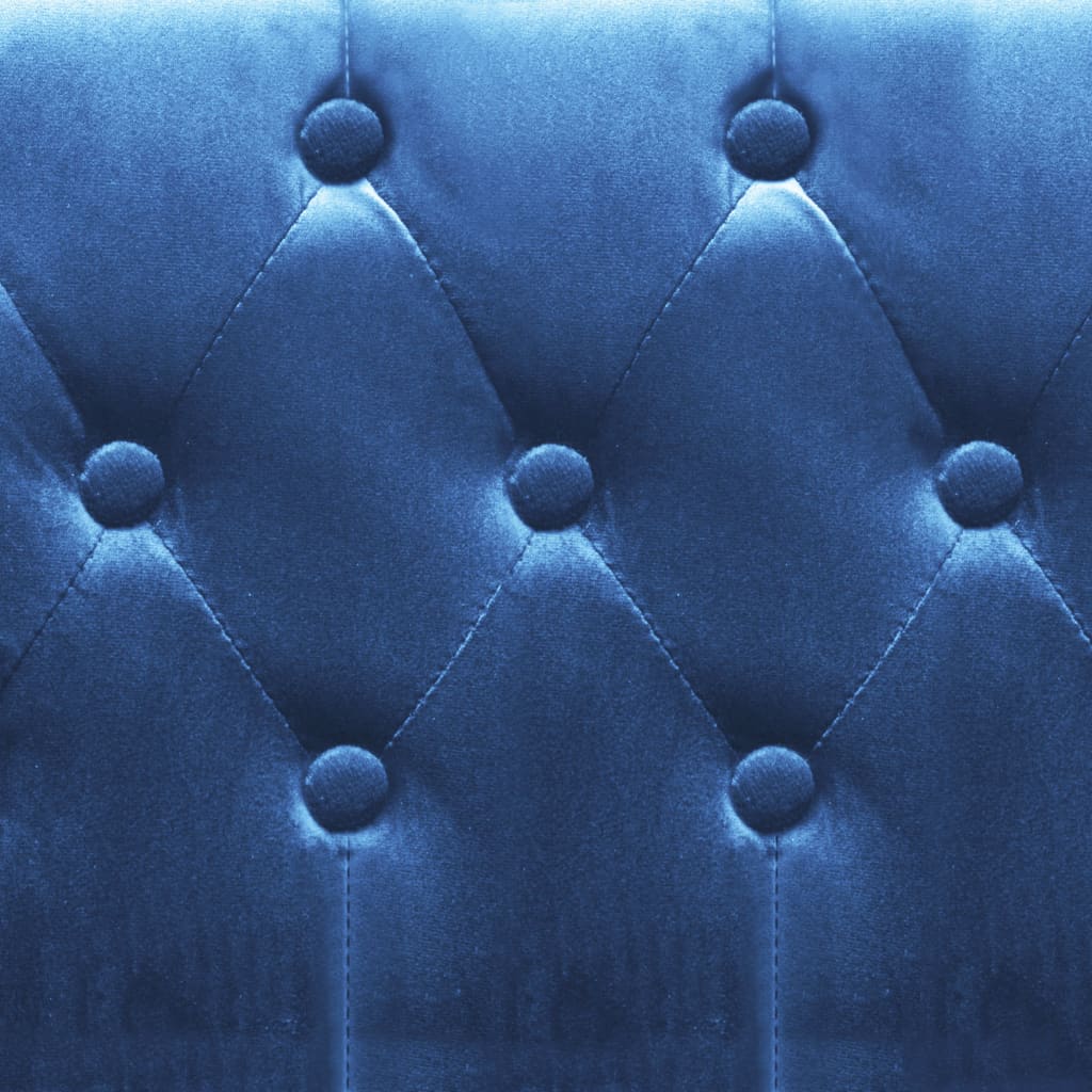 Poltrona em veludo azul