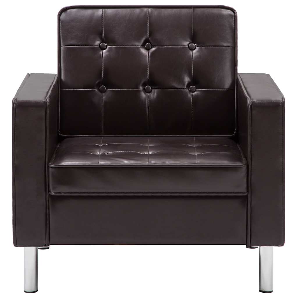 Poltrona branca 75x70x75 cm couro sintético