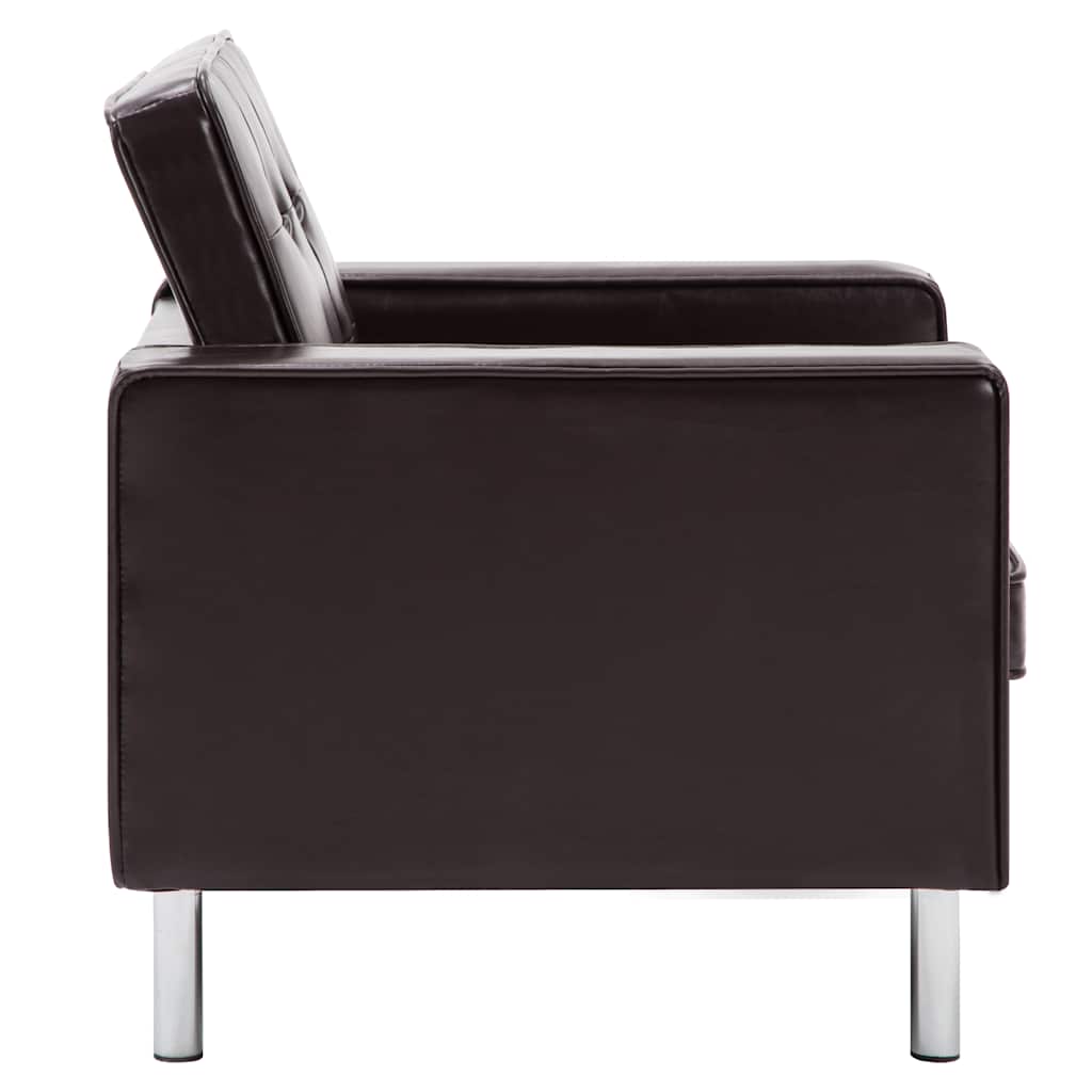 Poltrona branca 75x70x75 cm couro sintético
