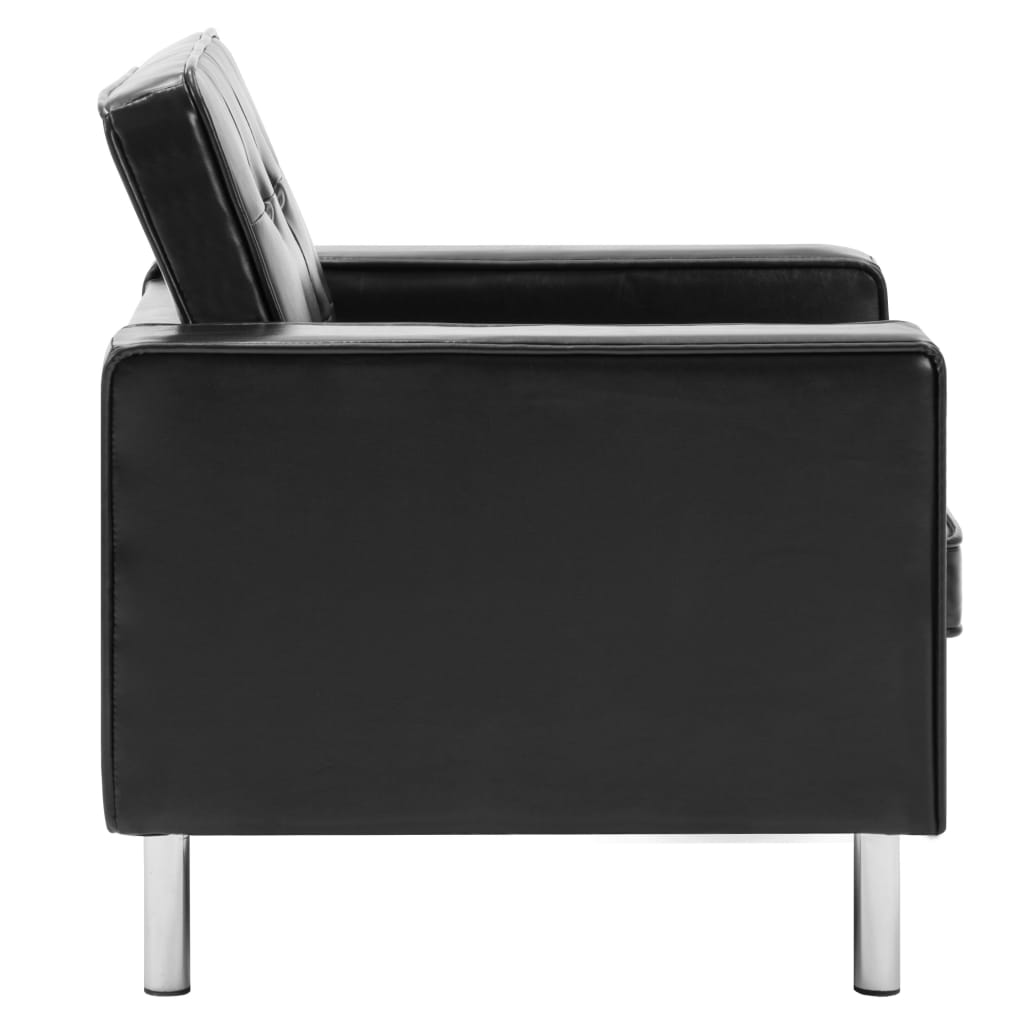 Poltrona branca 75x70x75 cm couro sintético