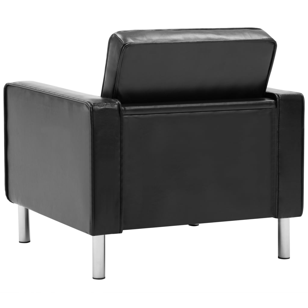 Poltrona branca 75x70x75 cm couro sintético