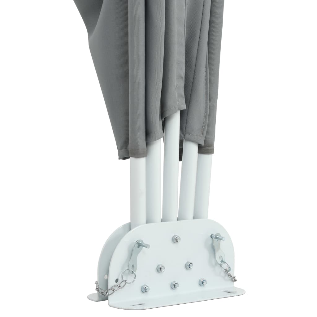 Toldo lateral dobrável para terraço 300x200 cm cinzento