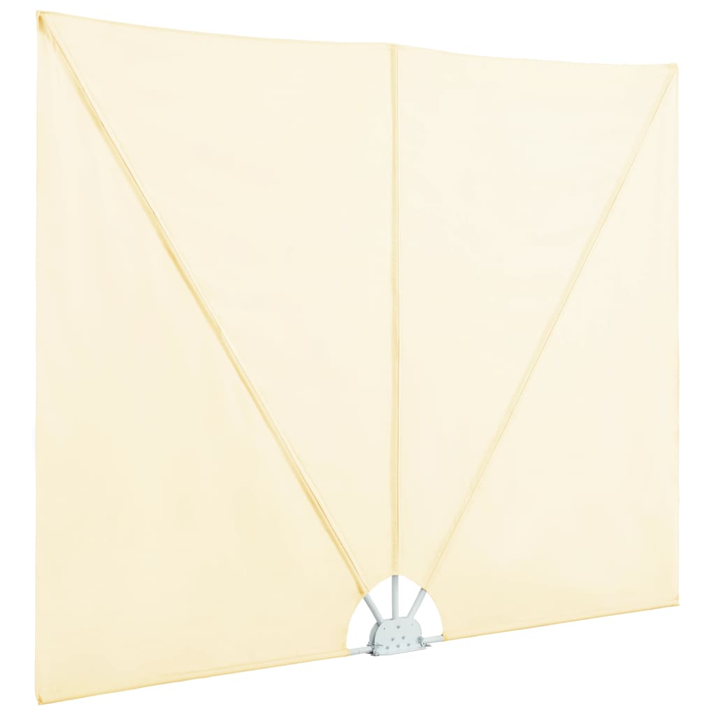 Toldo lateral dobrável para terraço 240x160 cm creme