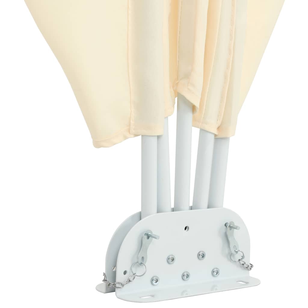 Toldo lateral dobrável para terraço 240x160 cm creme