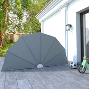Toldo lateral dobrável para terraço 160 cm cinzento