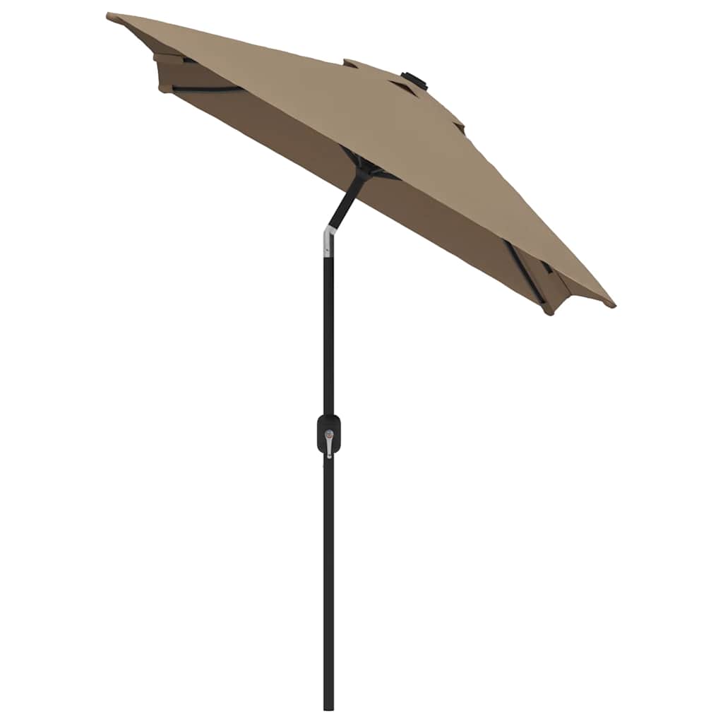 Guarda-sol exterior c/ poste metal 300x200cm cinza-acastanhado