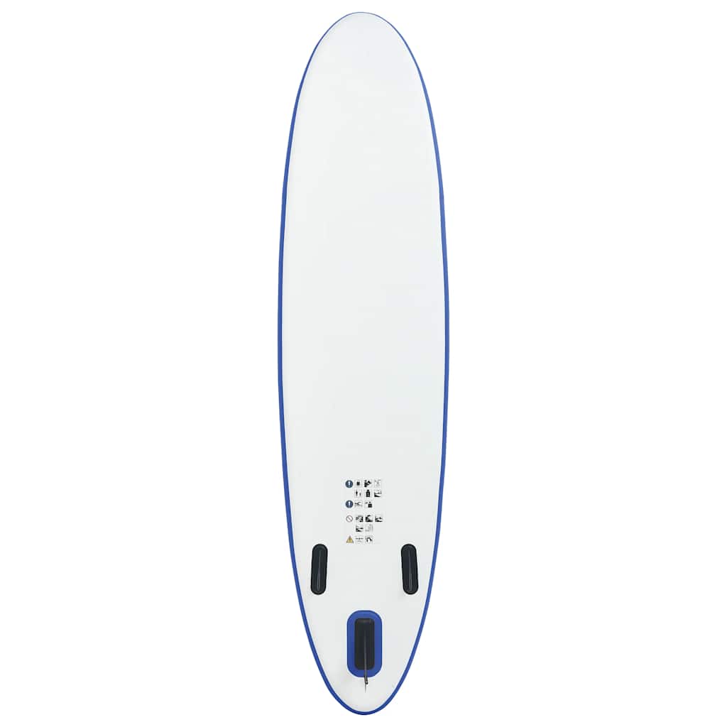 Conjunto prancha de paddle SUP insuflável azul e branco