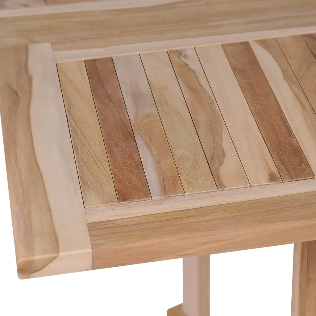 7 pcs conjunto jantar dobrável p/ exterior madeira teca maciça