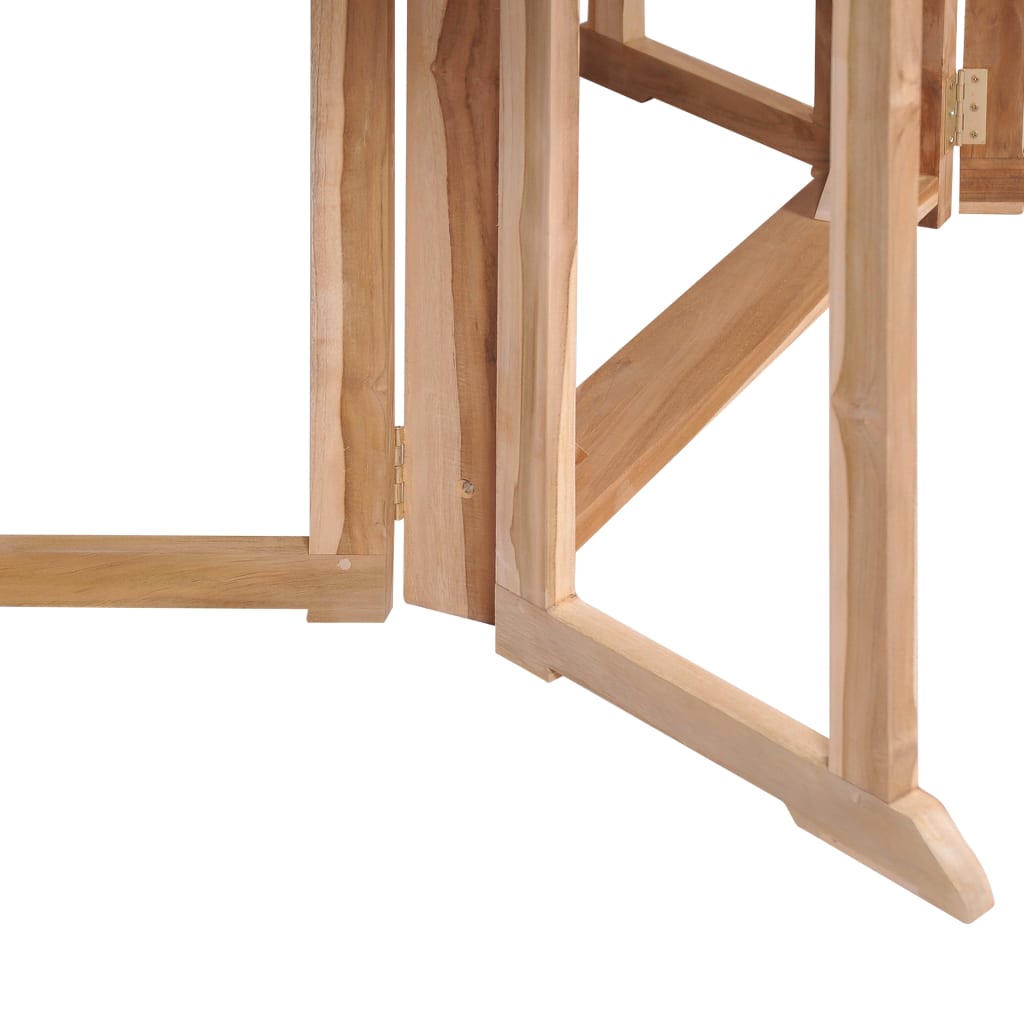 7 pcs conjunto jantar dobrável p/ exterior madeira teca maciça