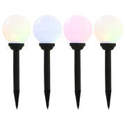 Candeeiro solar de exterior LED 4 pcs esférico 15 cm RGB