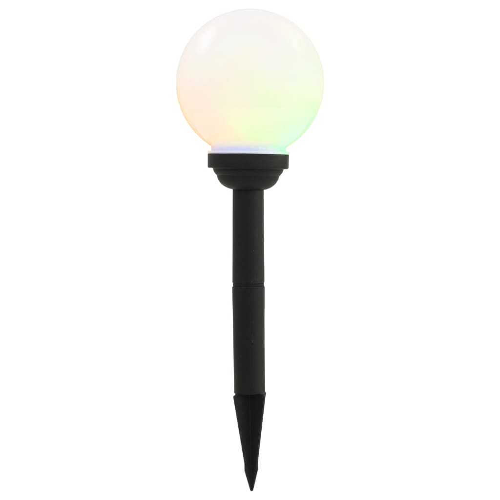 Candeeiro solar de exterior LED 4 pcs esférico 15 cm RGB