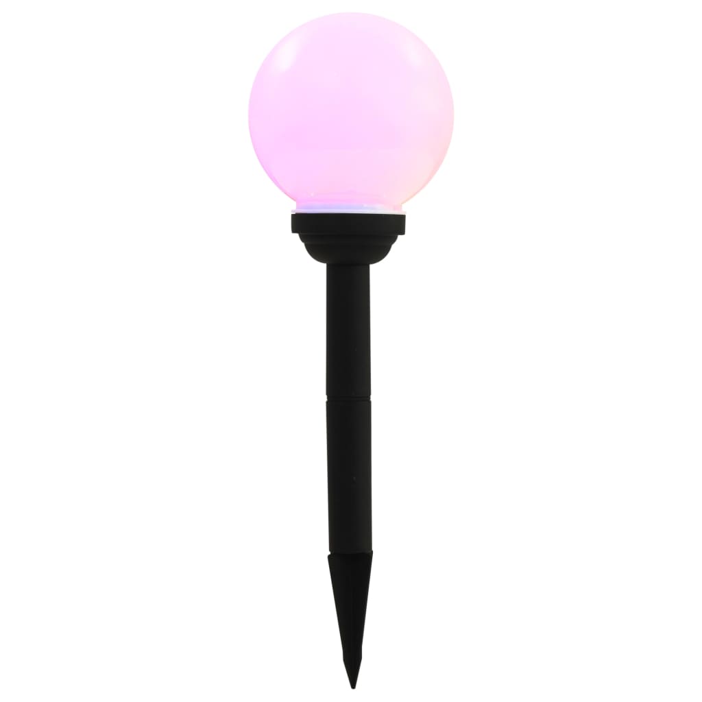 Candeeiro solar de exterior LED 4 pcs esférico 15 cm RGB