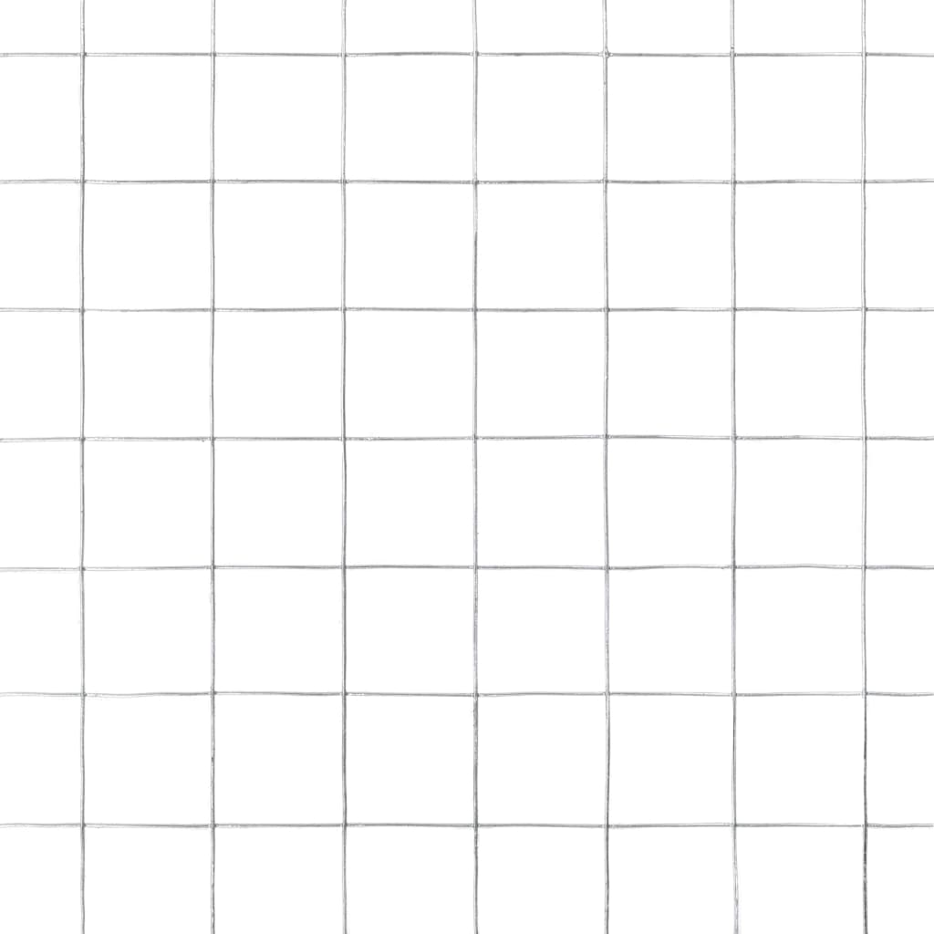 Cerca de arame p/ galinheiro 25x1,5 m aço galvanizado prateado