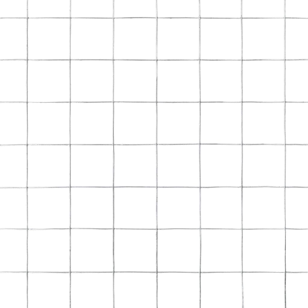 Cerca de arame p/ galinheiro 25x1,5 m aço galvanizado prateado