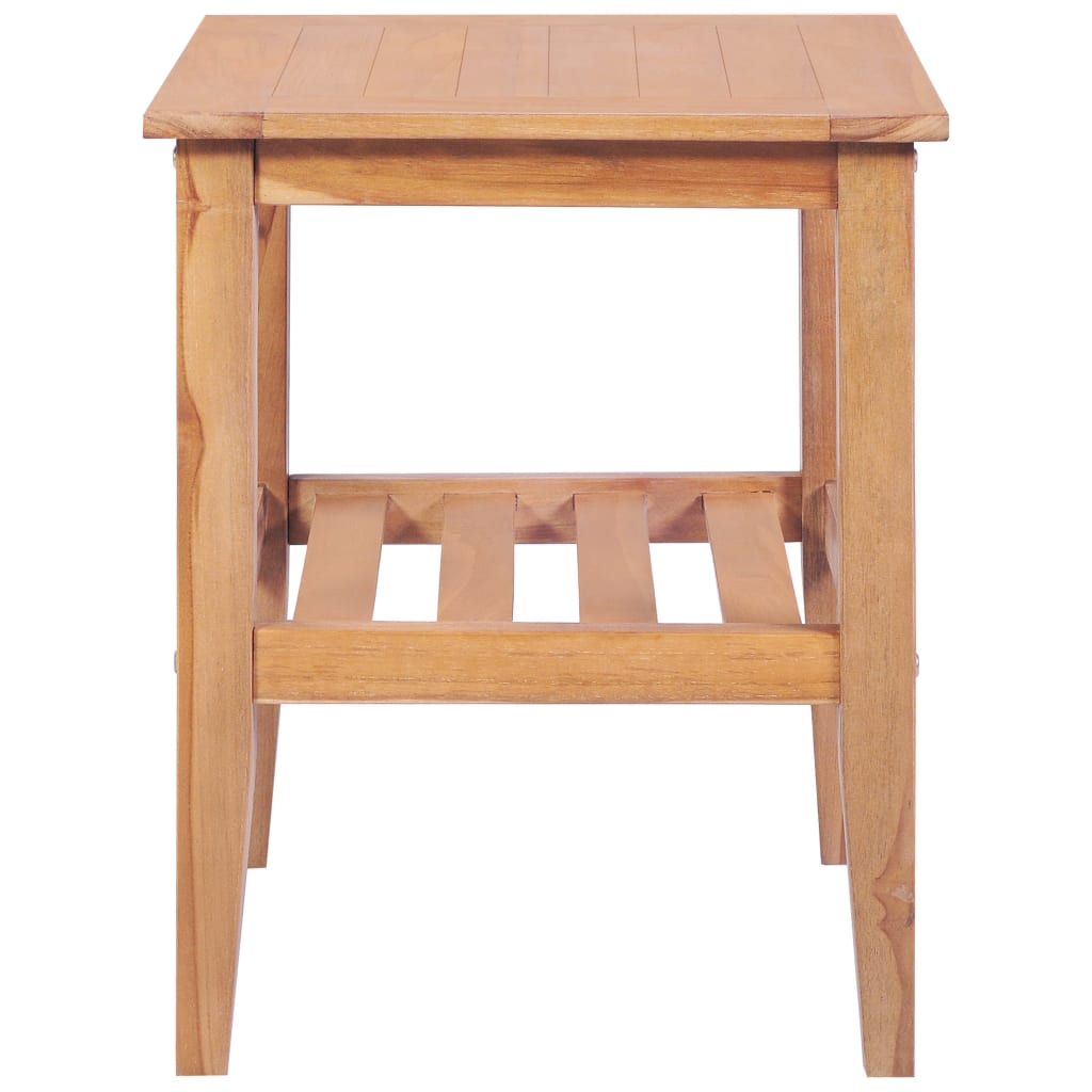 Mesa de centro quadrada 40x40x50 cm teca maciça