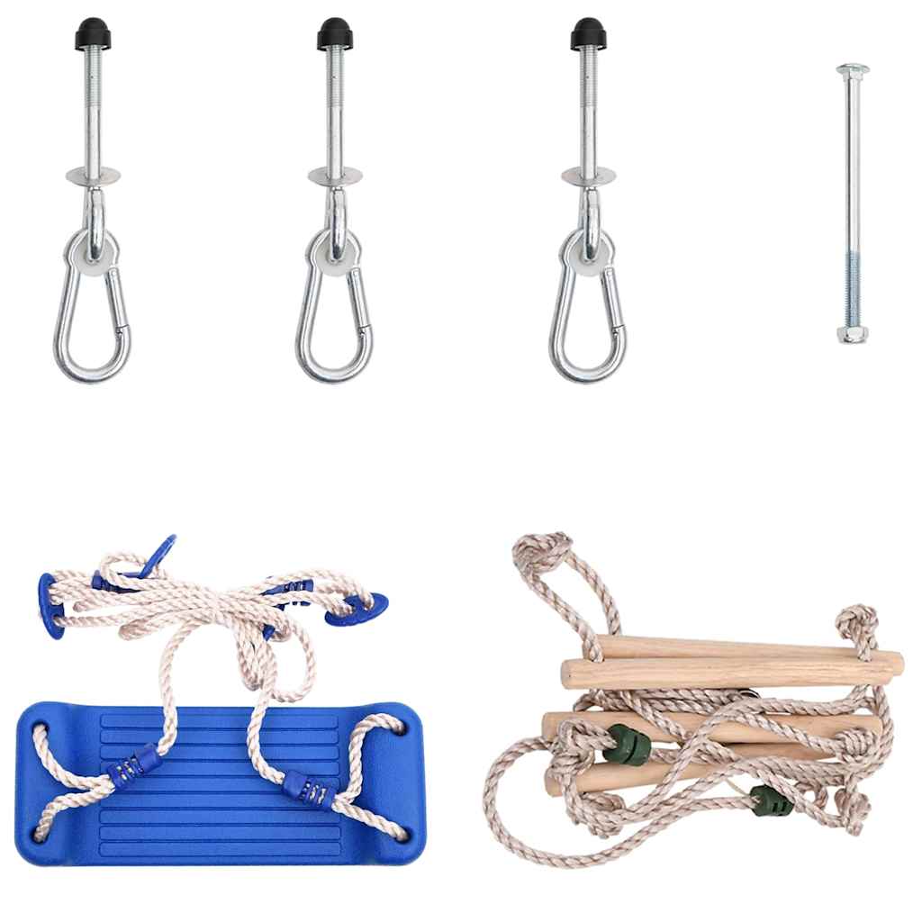 Assento de baloiço com escada de corda polietileno azul