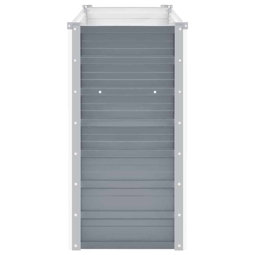 Canteiro elevado de jardim aço galvanizado 100x40x77cm cinzento