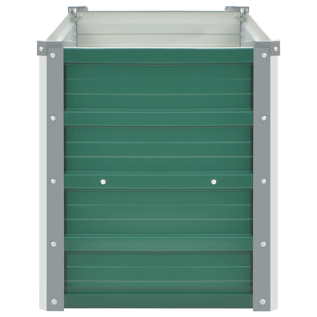 Canteiro elevado de jardim aço galvanizado 100x40x45 cm verde