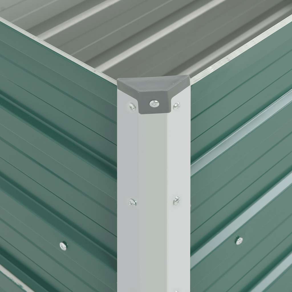 Canteiro elevado de jardim aço galvanizado 100x40x45 cm verde