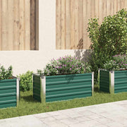 Canteiro elevado de jardim aço galvanizado 100x40x45 cm verde