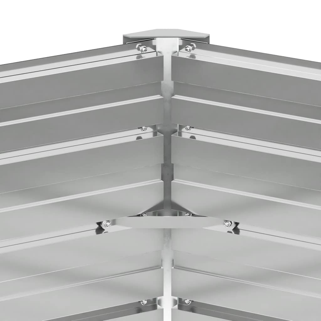 Canteiro elevado jardim aço galvanizado 129x129x77 cm verde