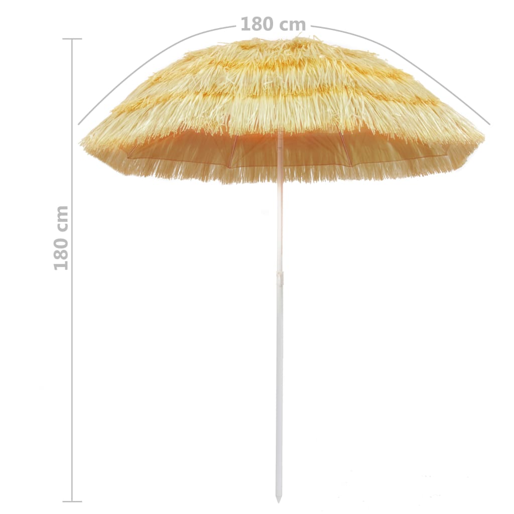 Guarda-sol de praia Natural 180 cm estilo havaiano