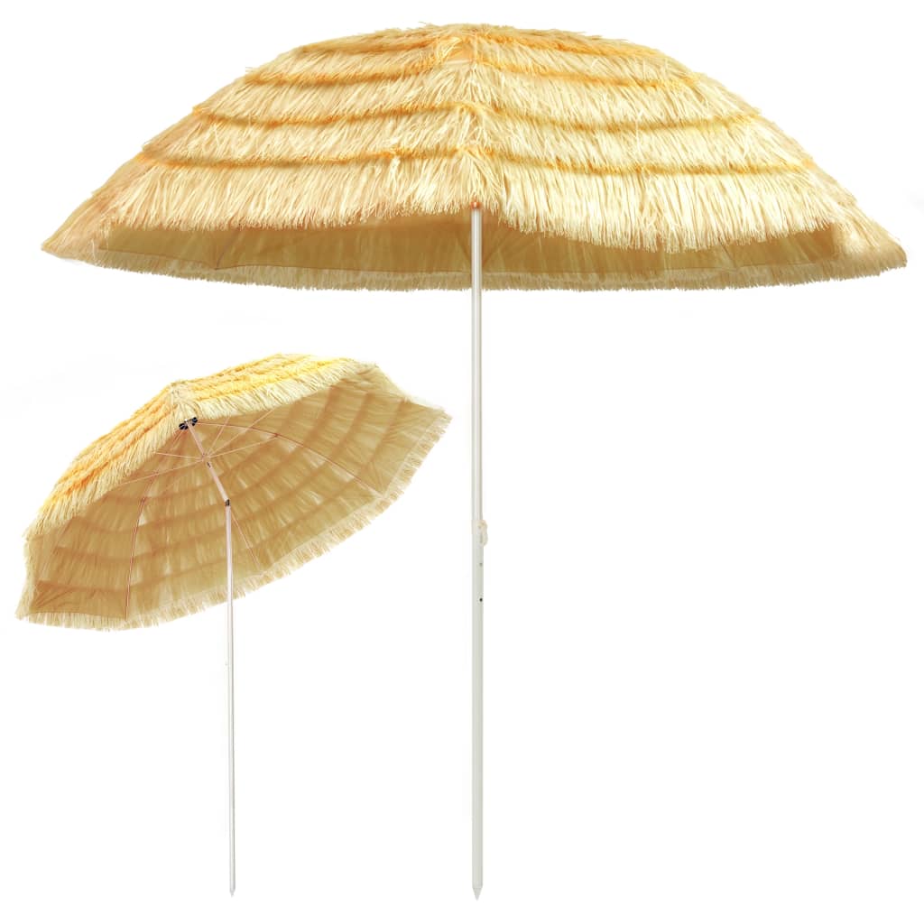 Guarda-sol de praia Natural 300 cm estilo havaiano