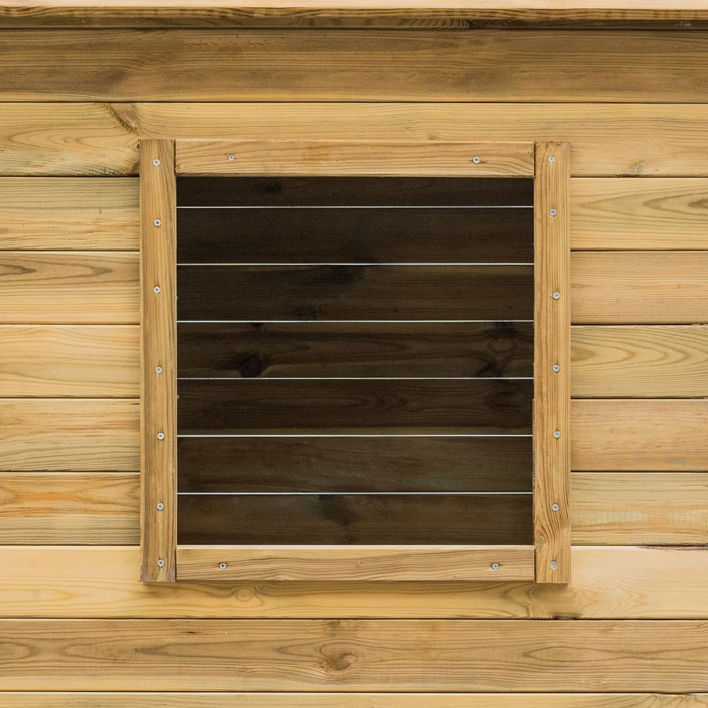 Casa de brincar de exterior 120x120x146 cm madeira de pinho