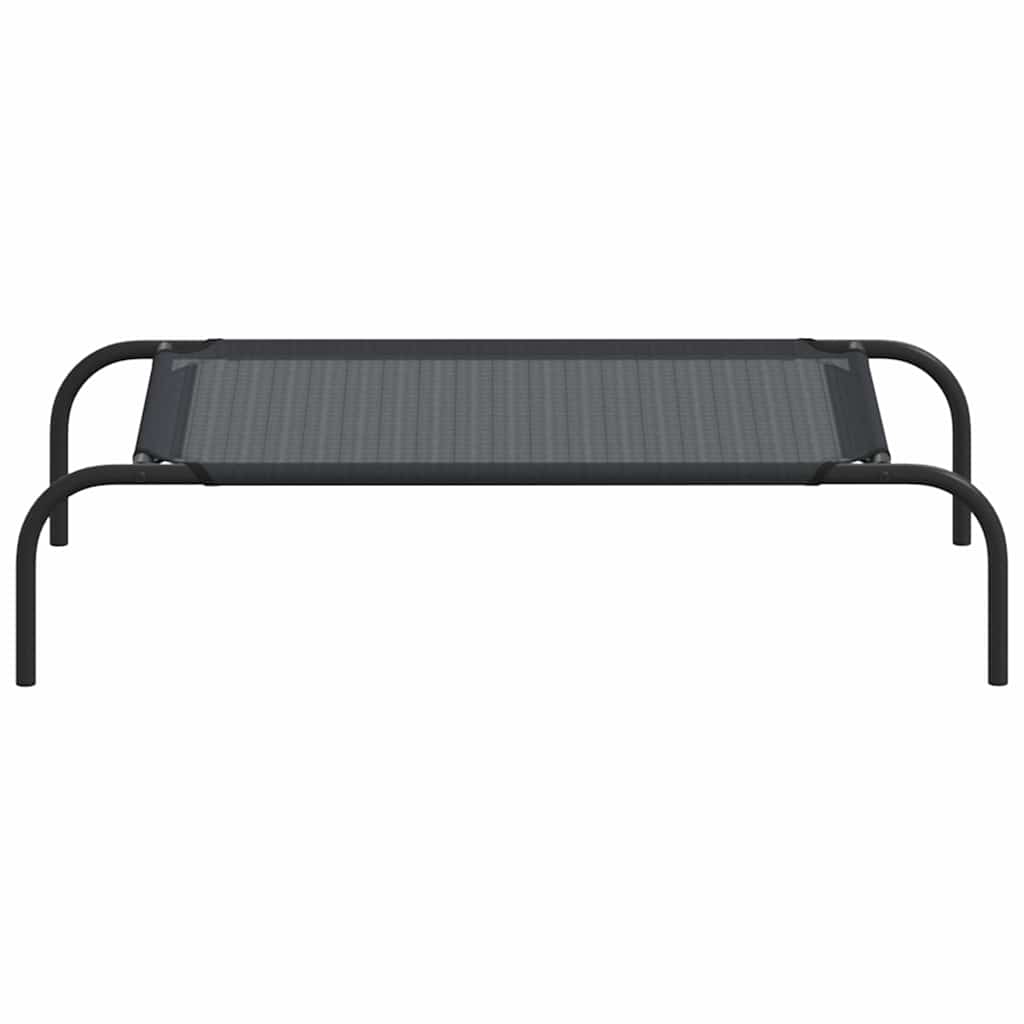 Cama para cães elevada preto S textilene