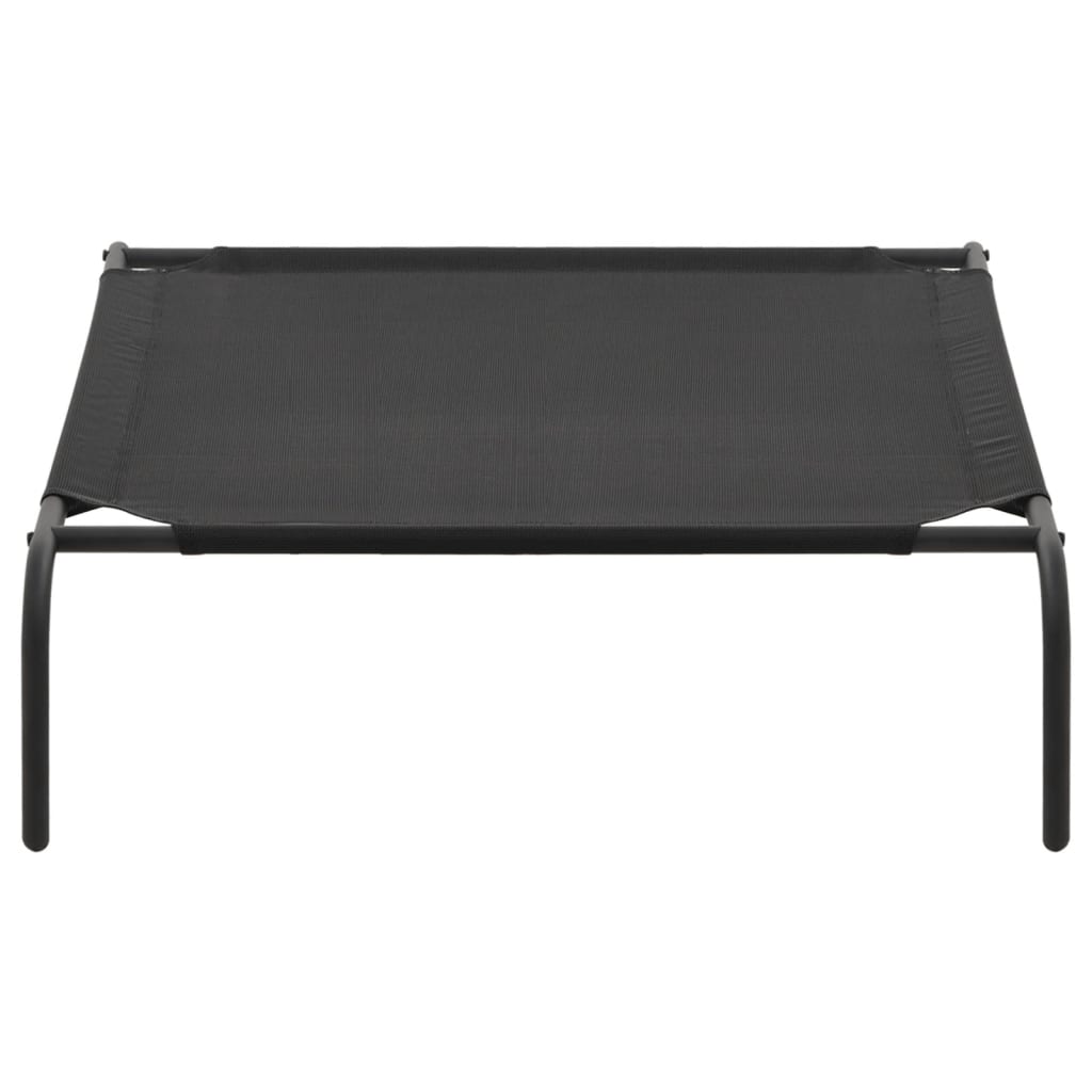 Cama para cães elevada preto S textilene