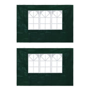 Paredes laterais com janela p/ tenda de festas 2 pcs verde