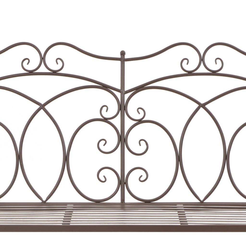 Banco de jardim 104 cm ferro antigo castanho