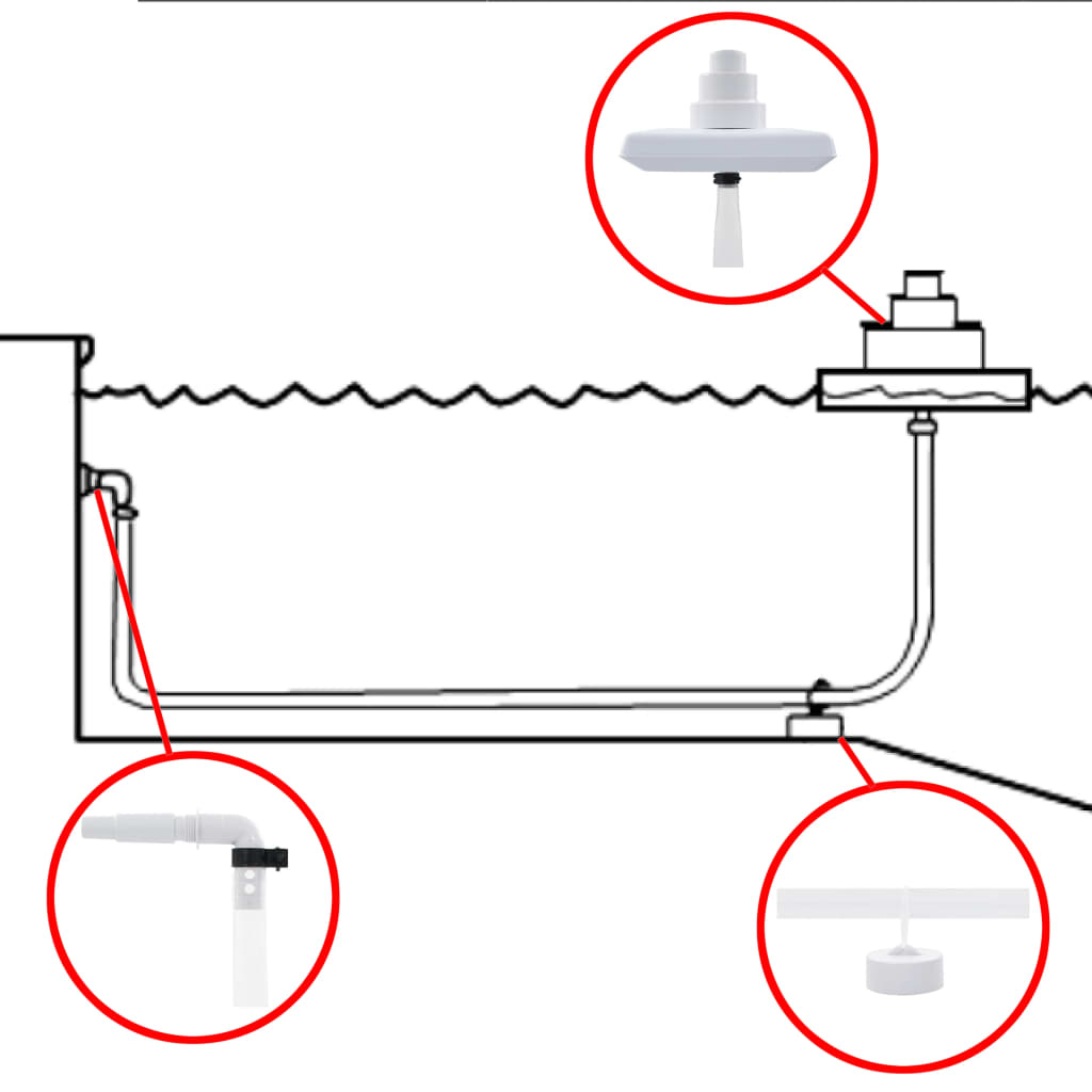 Fonte de piscina grega 13 pcs branca