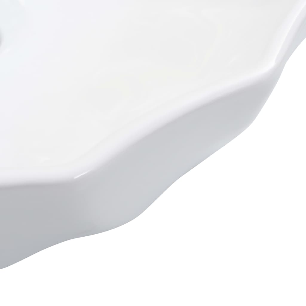 Lavatório 46x17 cm cerâmica branco