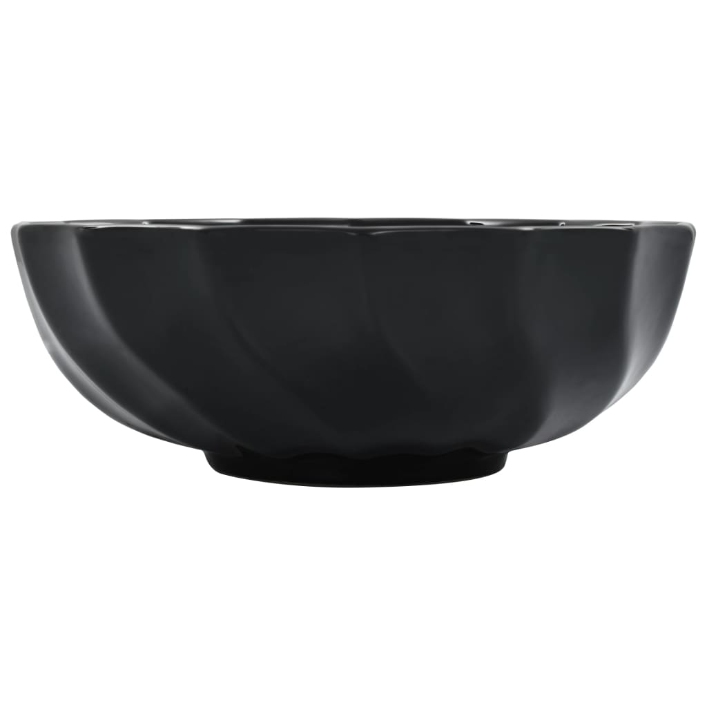 Lavatório 46x17 cm cerâmica preto