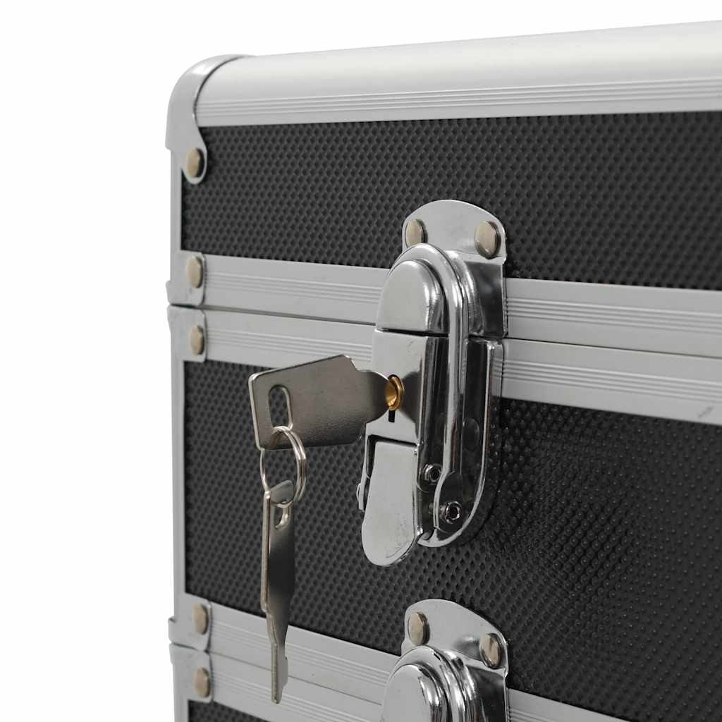 Trólei de maquilhagem alumínio preto