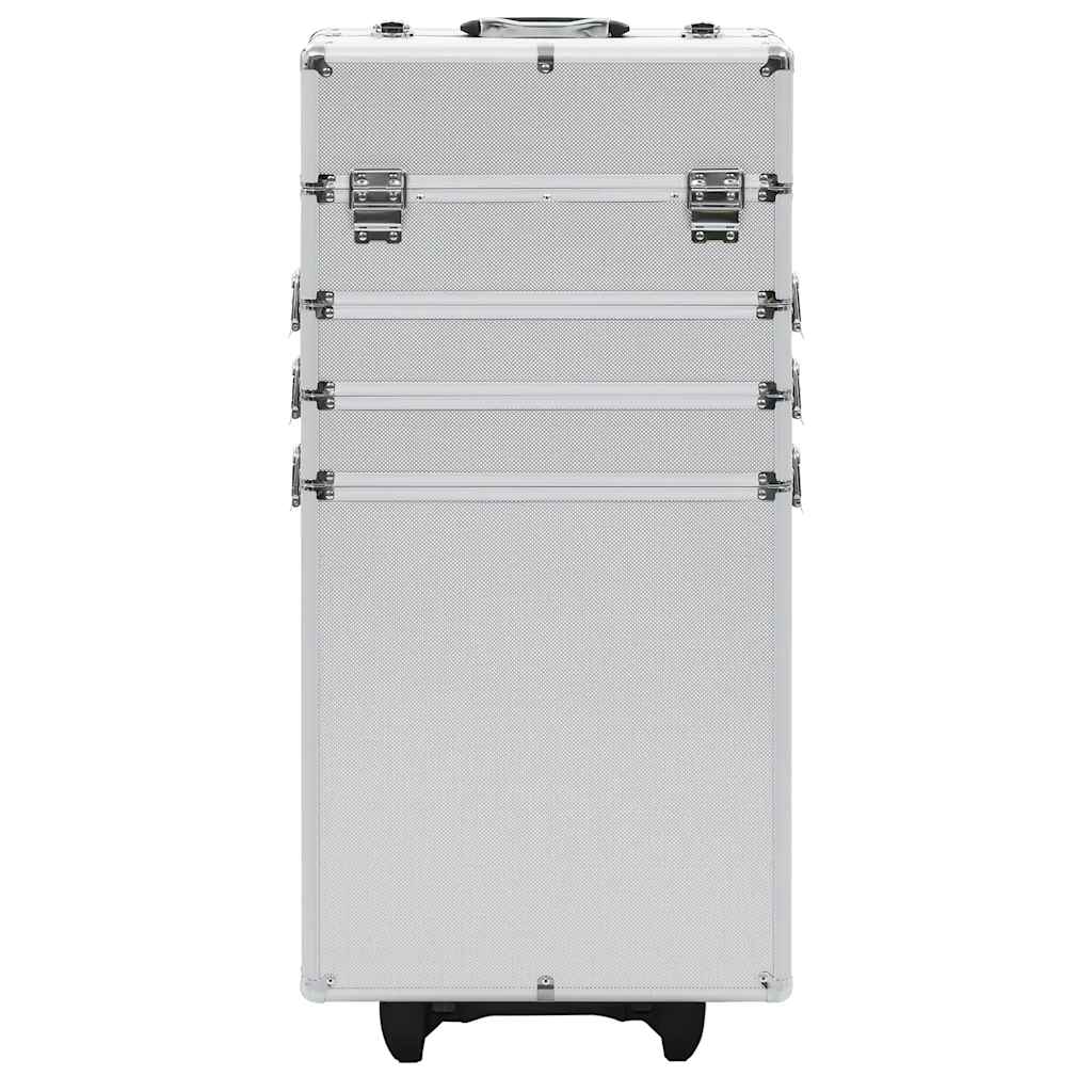 Trólei de maquilhagem alumínio prateado