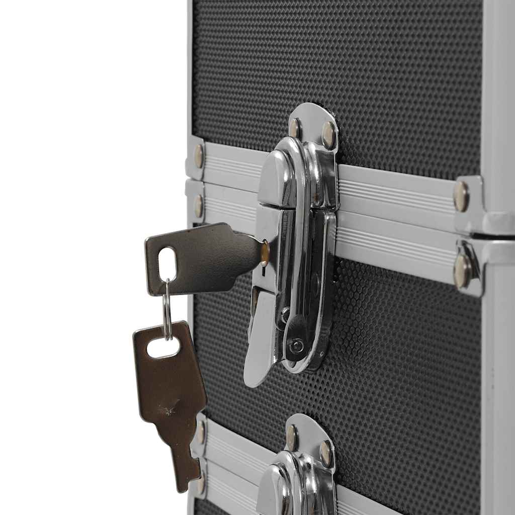 Trólei de maquilhagem alumínio preto