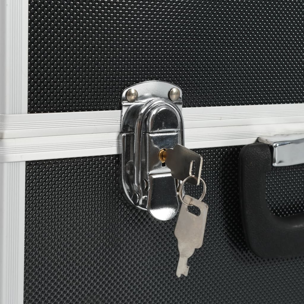 Mala para ferramentas 38x22,5x34 cm alumínio preto