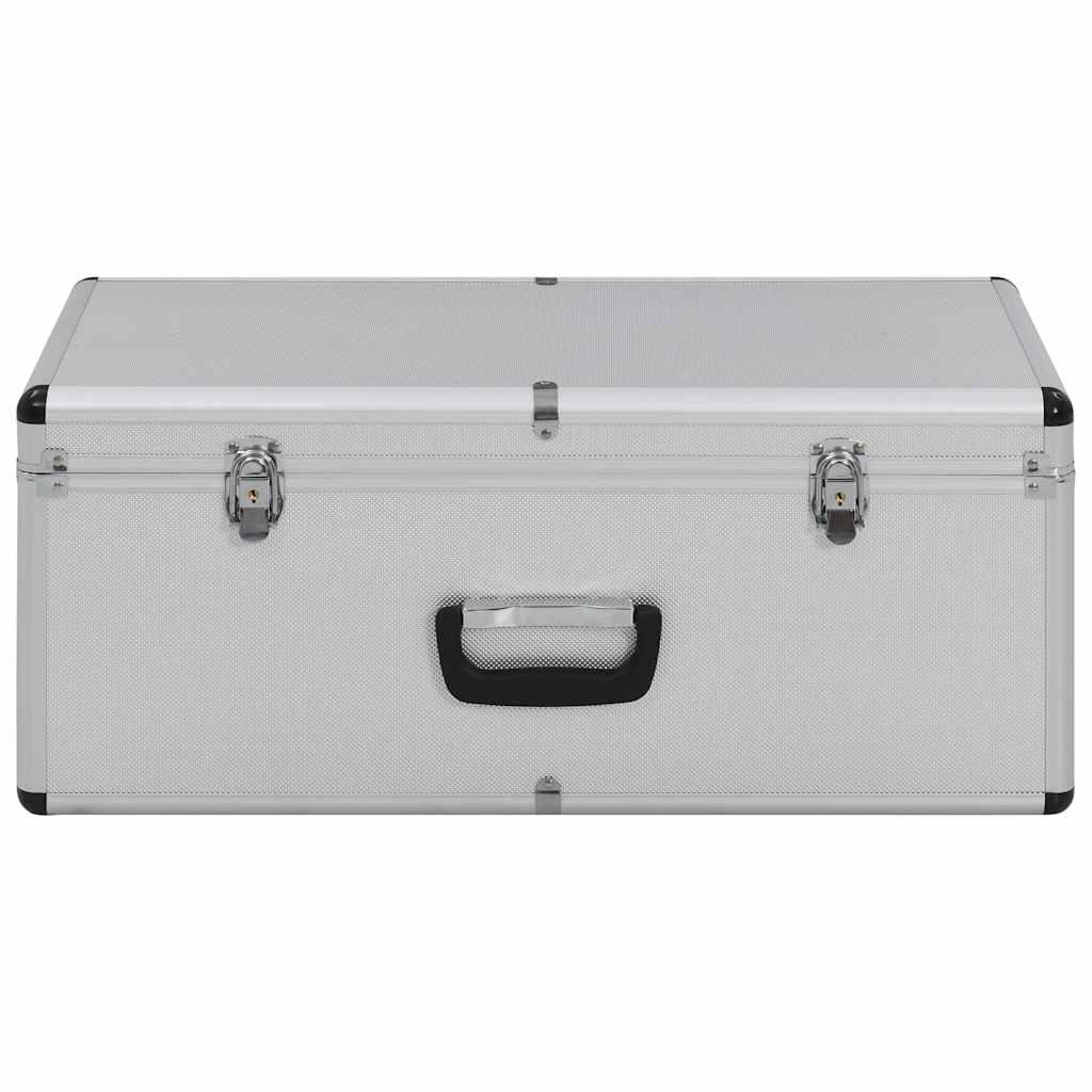 Caixas de arrumação 2 pcs alumínio prateado