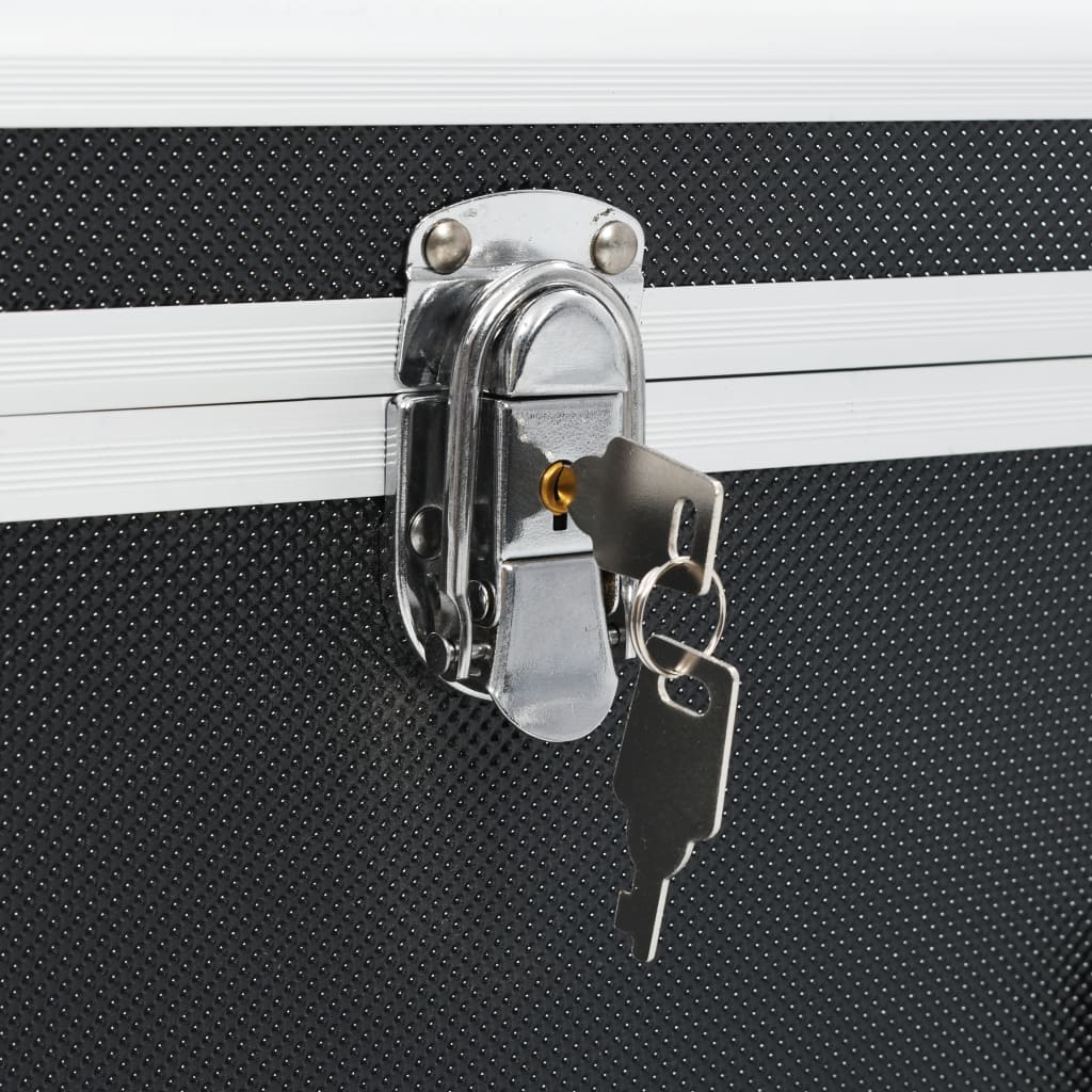 Caixas de arrumação 2 pcs alumínio preto