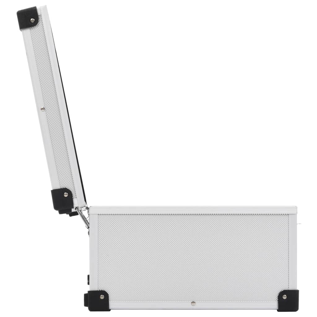 Estojo para 80 CDs alumínio ABS prateado