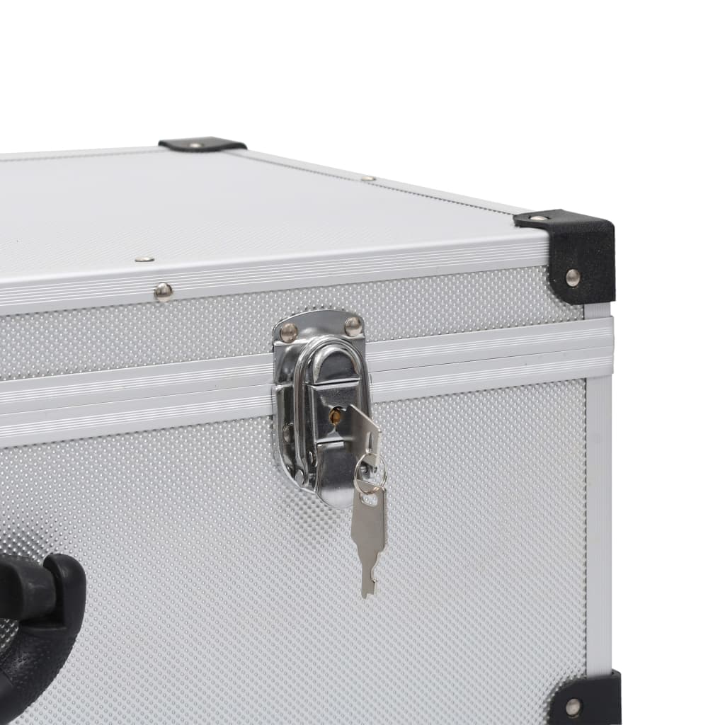 Estojo para 80 CDs alumínio ABS prateado